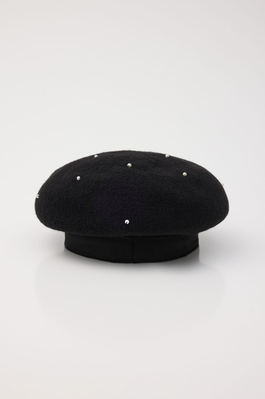 【SHEL'TTER SELECT】パール付きベレー帽 BLK FREE