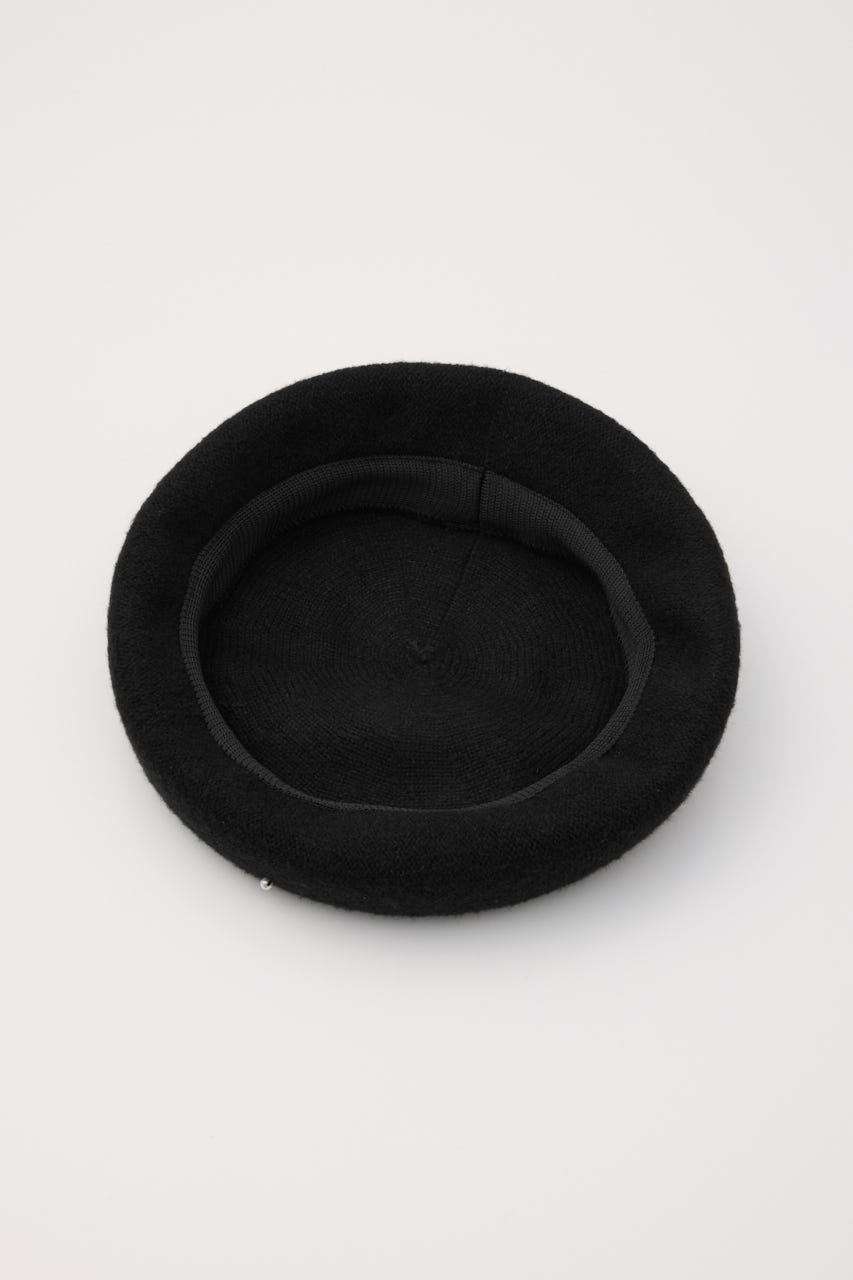 【SHEL'TTER SELECT】パール付きベレー帽 BLK FREE