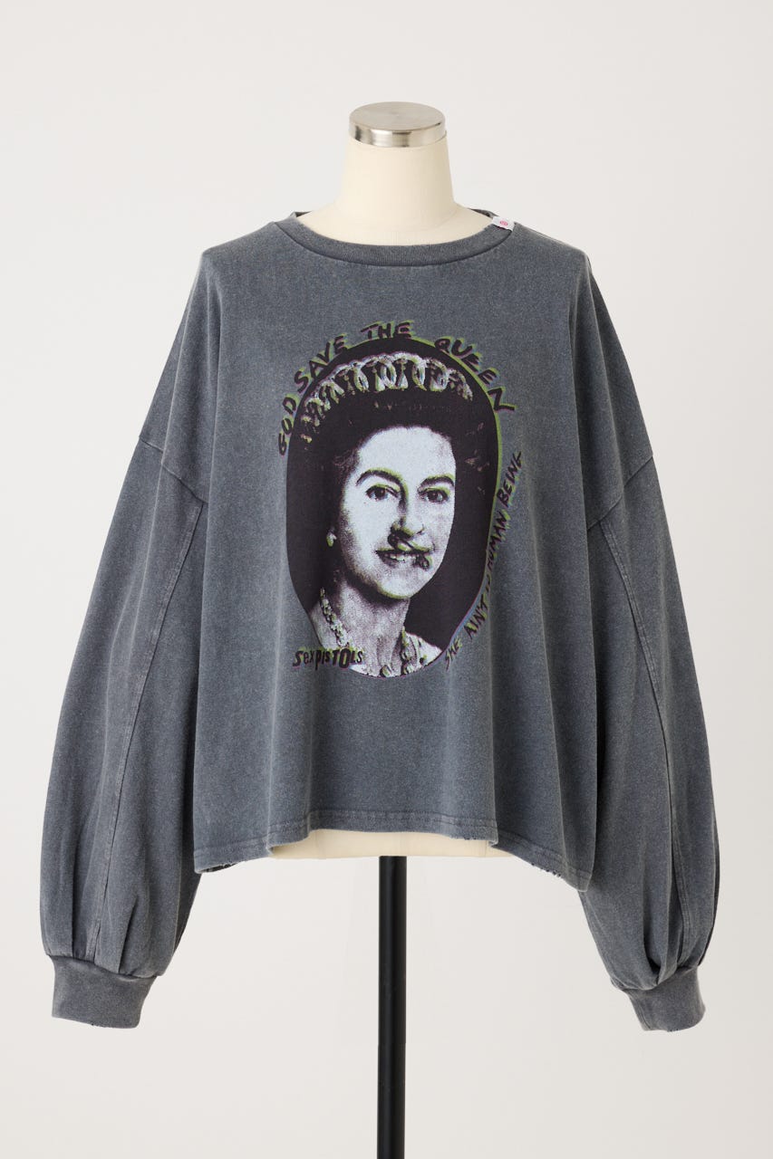 【REPLIC＠RT】SEX PISTOLS GOD SAVE QUEEN ロングスリーブシャツ C.GRY FREE