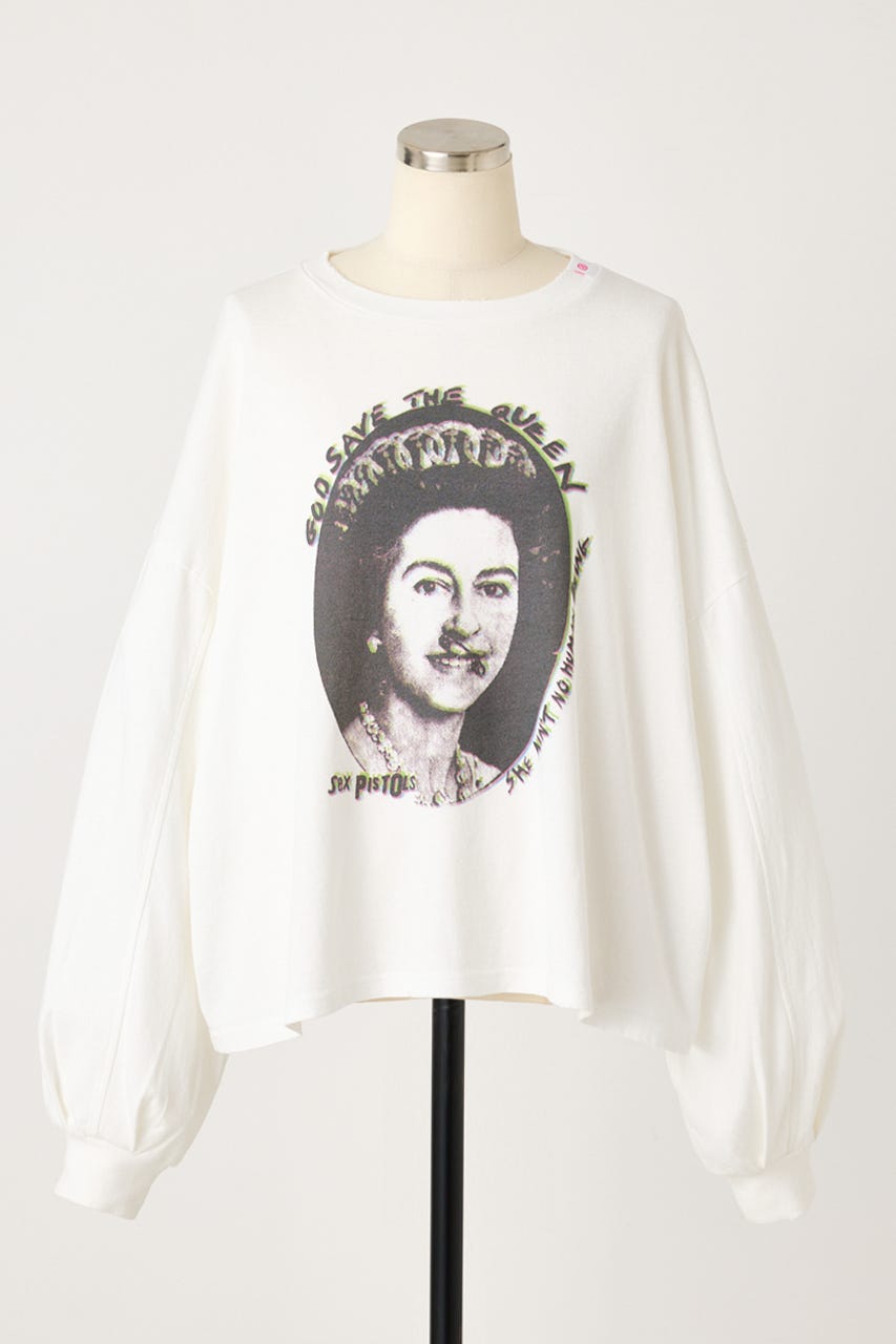 【REPLIC＠RT】SEX PISTOLS GOD SAVE QUEEN ロングスリーブシャツ WHT FREE