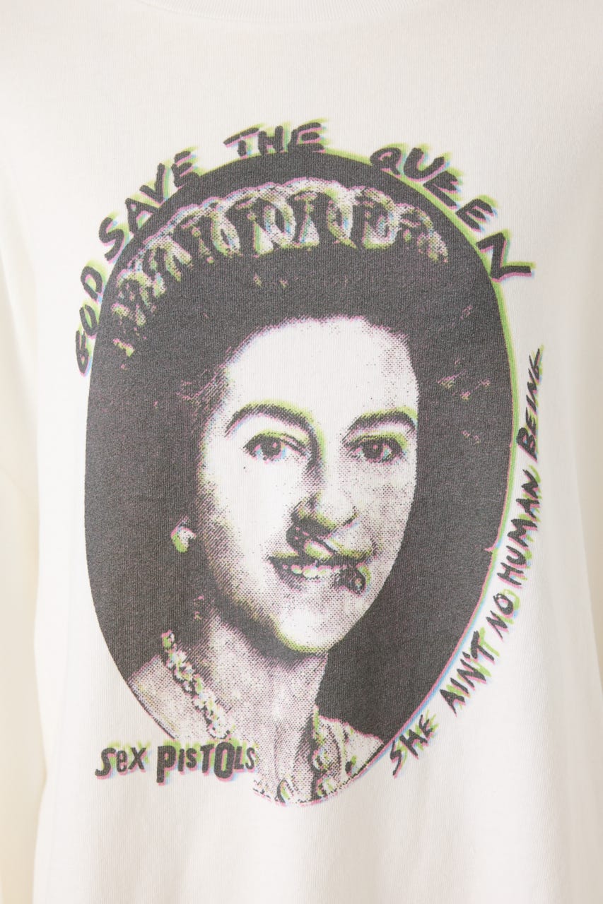 【REPLIC＠RT】SEX PISTOLS GOD SAVE QUEEN ロングスリーブシャツ WHT FREE
