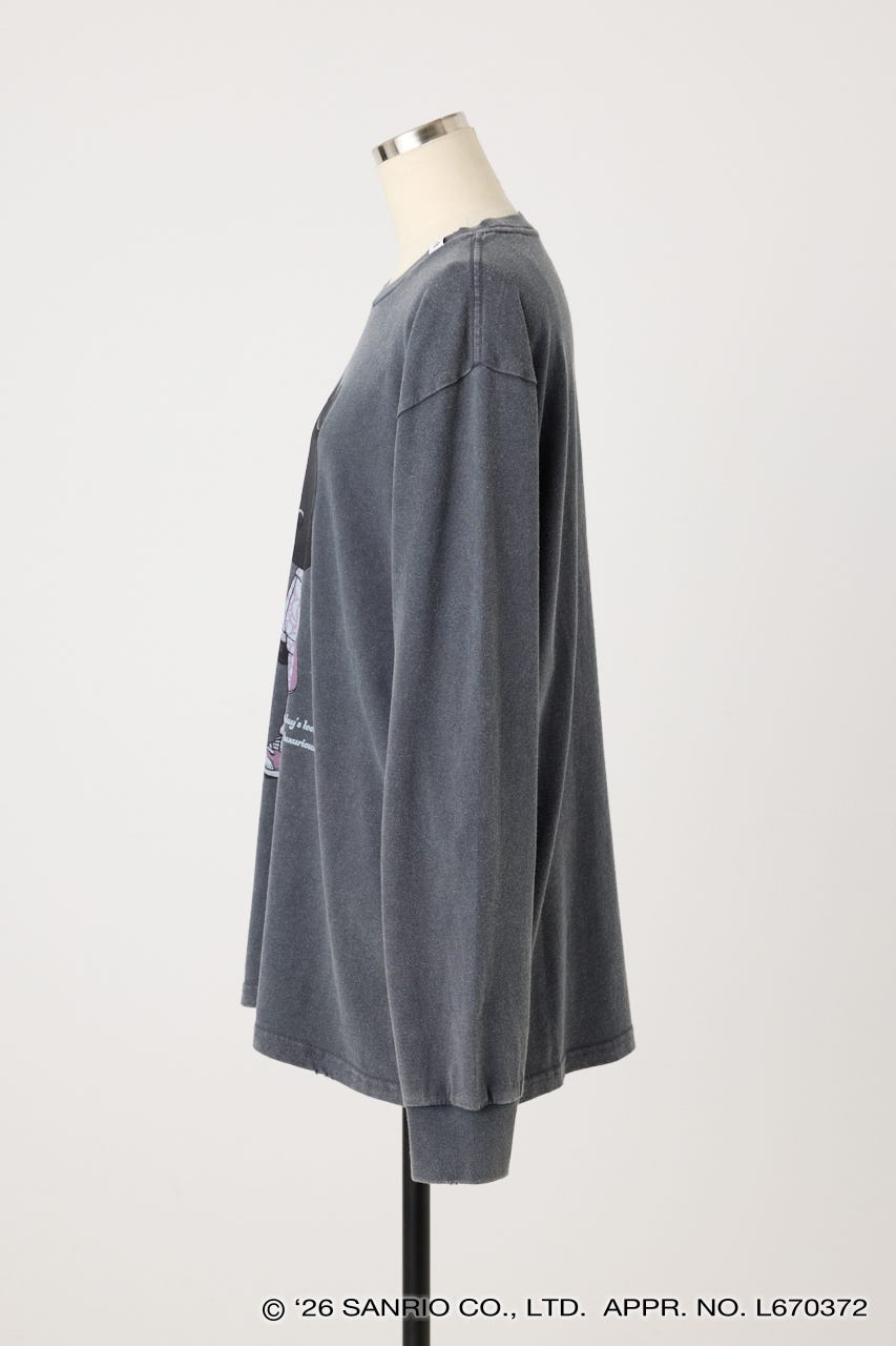 【REPLIC＠RT】BLACK KITTY ロングスリーブシャツ C.GRY M