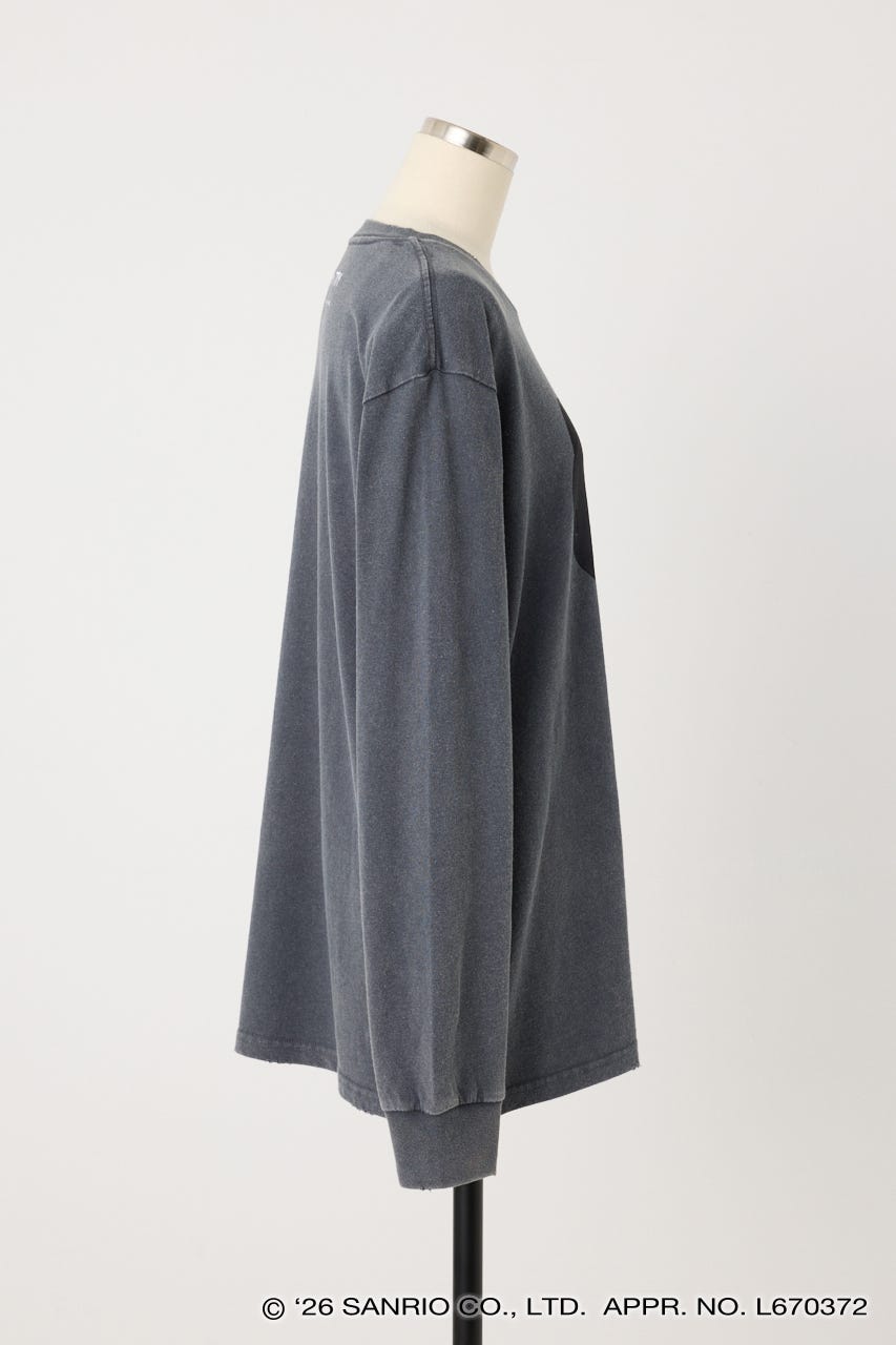 【REPLIC＠RT】BLACK KITTY ロングスリーブシャツ C.GRY M