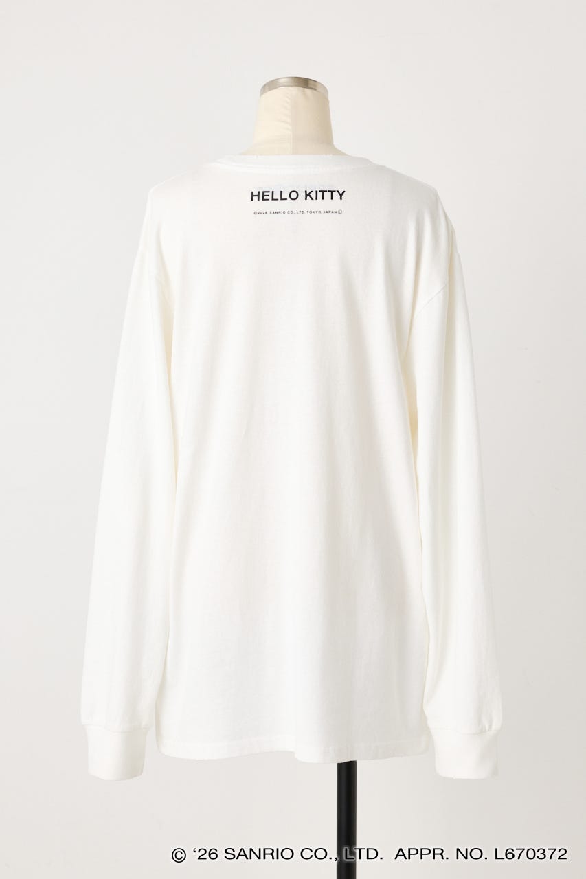【REPLIC＠RT】BLACK KITTY ロングスリーブシャツ WHT M