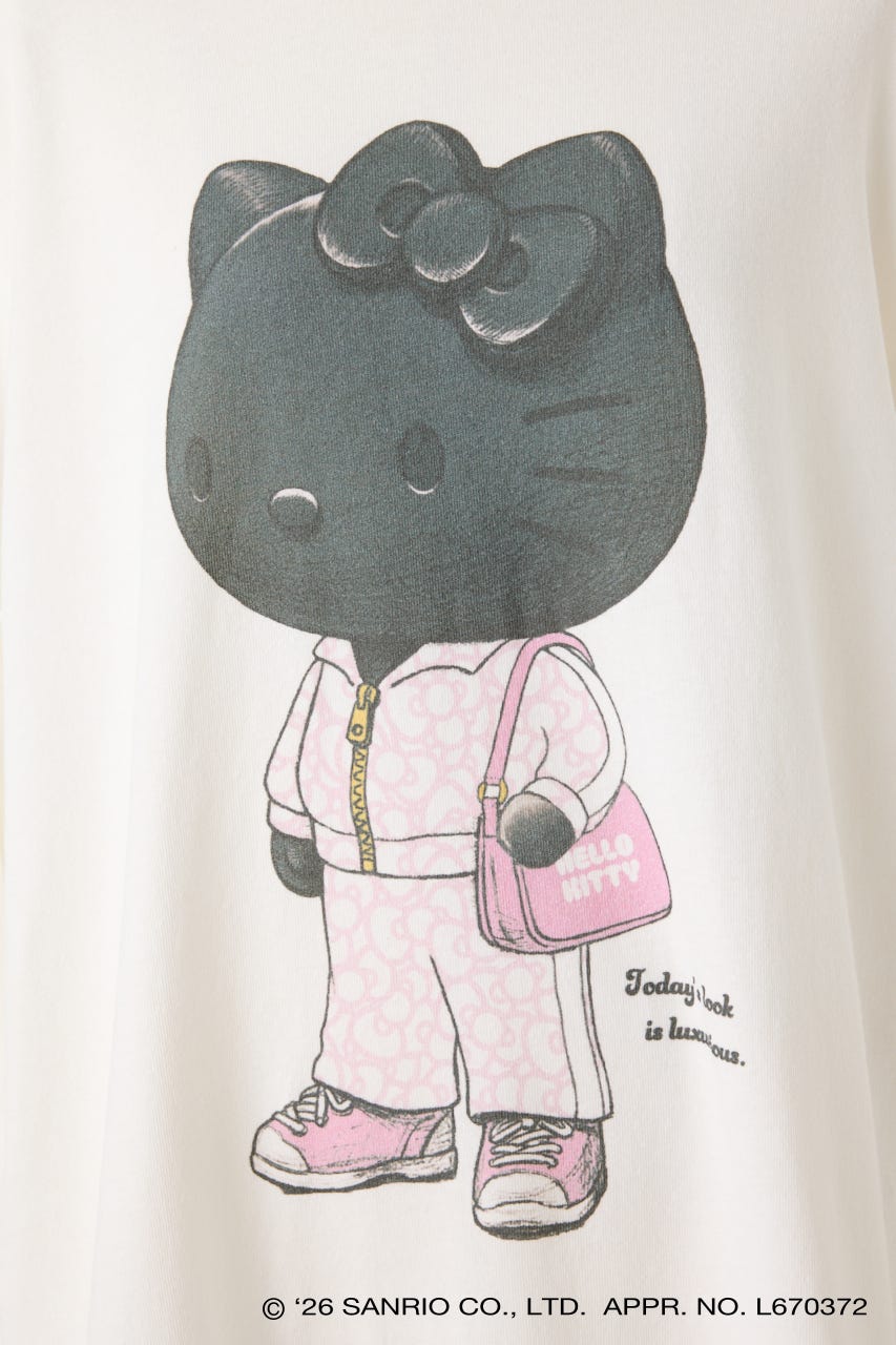 【REPLIC＠RT】BLACK KITTY ロングスリーブシャツ WHT M
