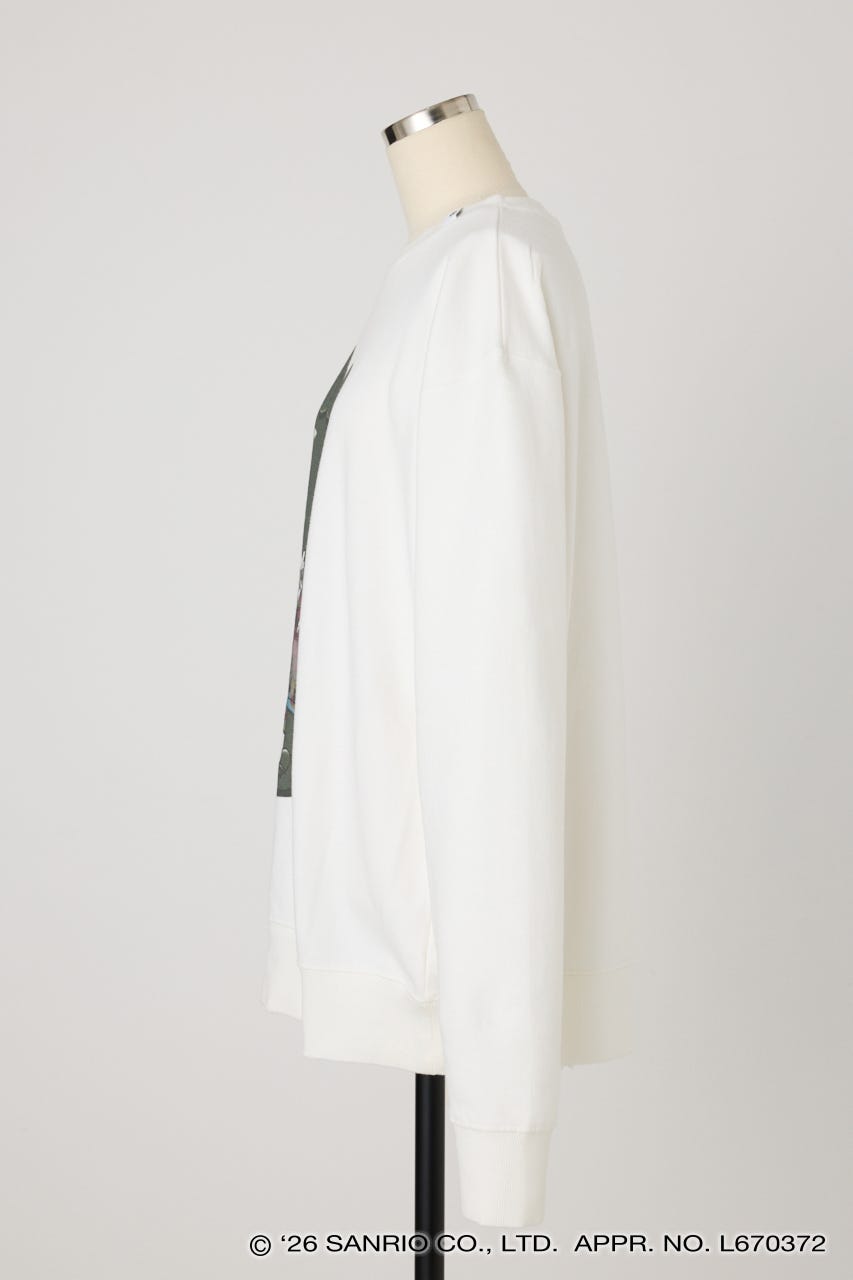 【REPLIC＠RT】BLACK KITTY クルーネックスウェット WHT M