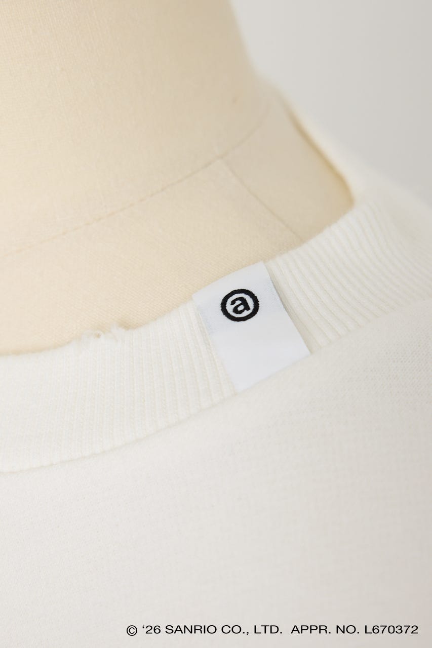 【REPLIC＠RT】BLACK KITTY クルーネックスウェット WHT M