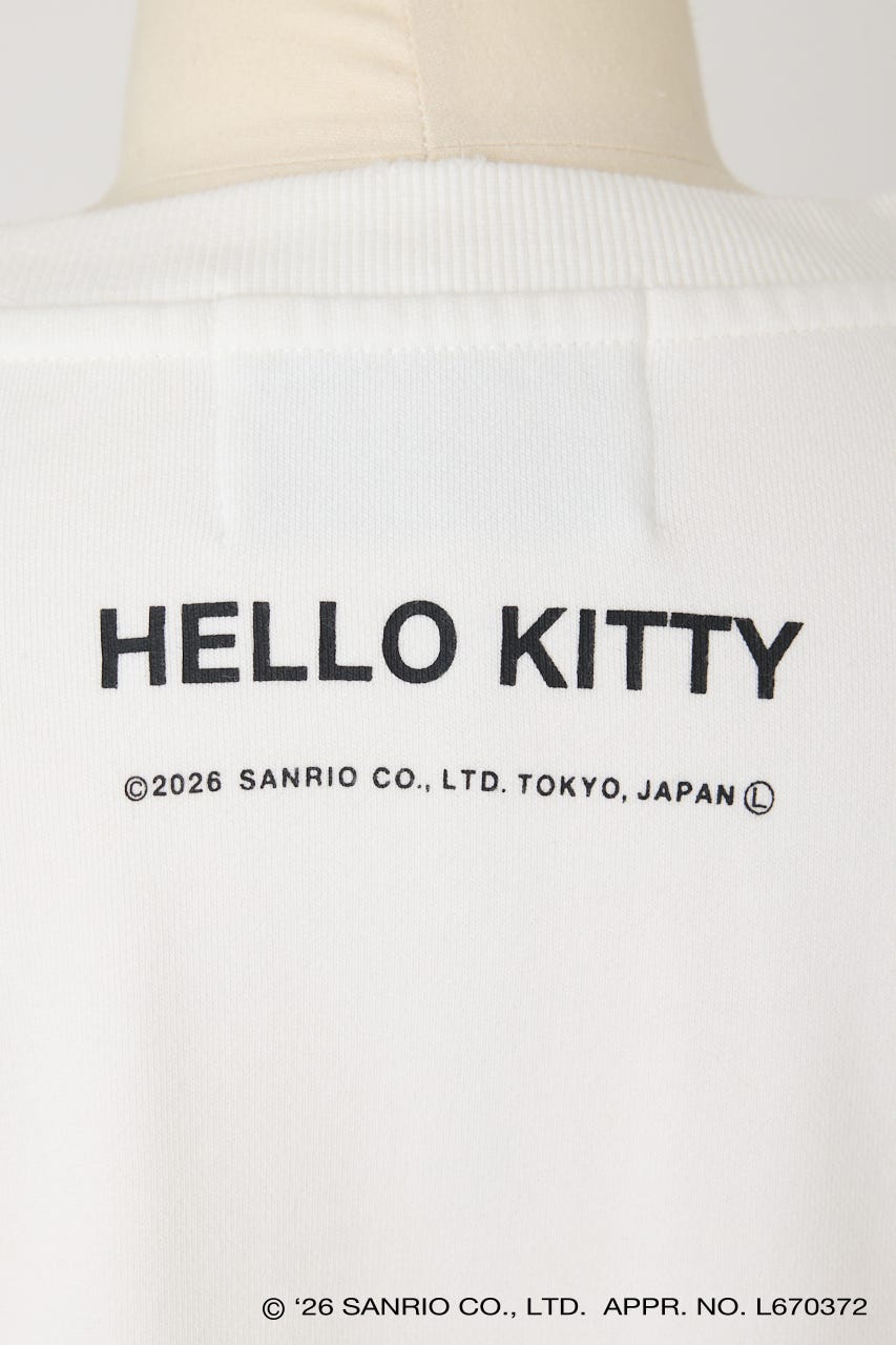 【REPLIC＠RT】BLACK KITTY クルーネックスウェット WHT M