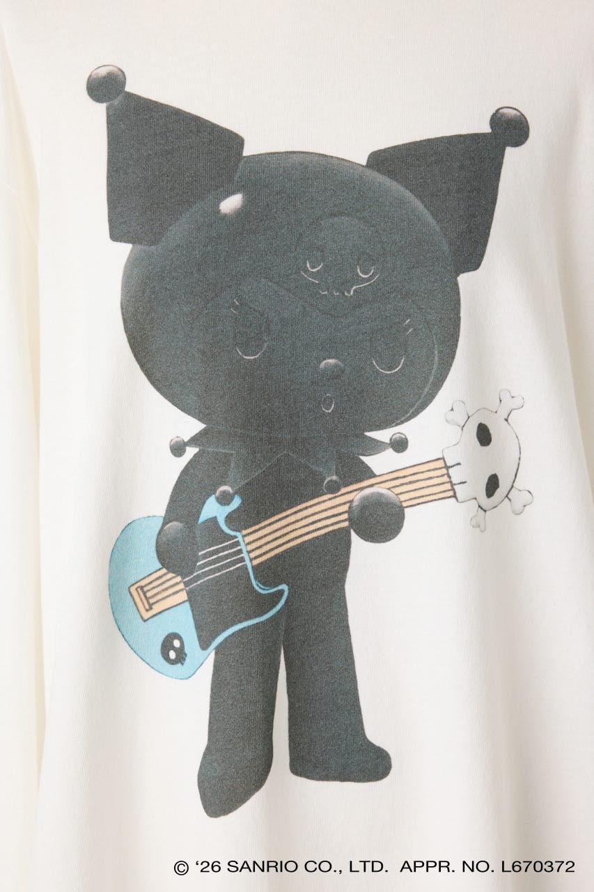 【REPLIC＠RT】BLACK KUROMI GUITAR ロングスリーブシャツ WHT M