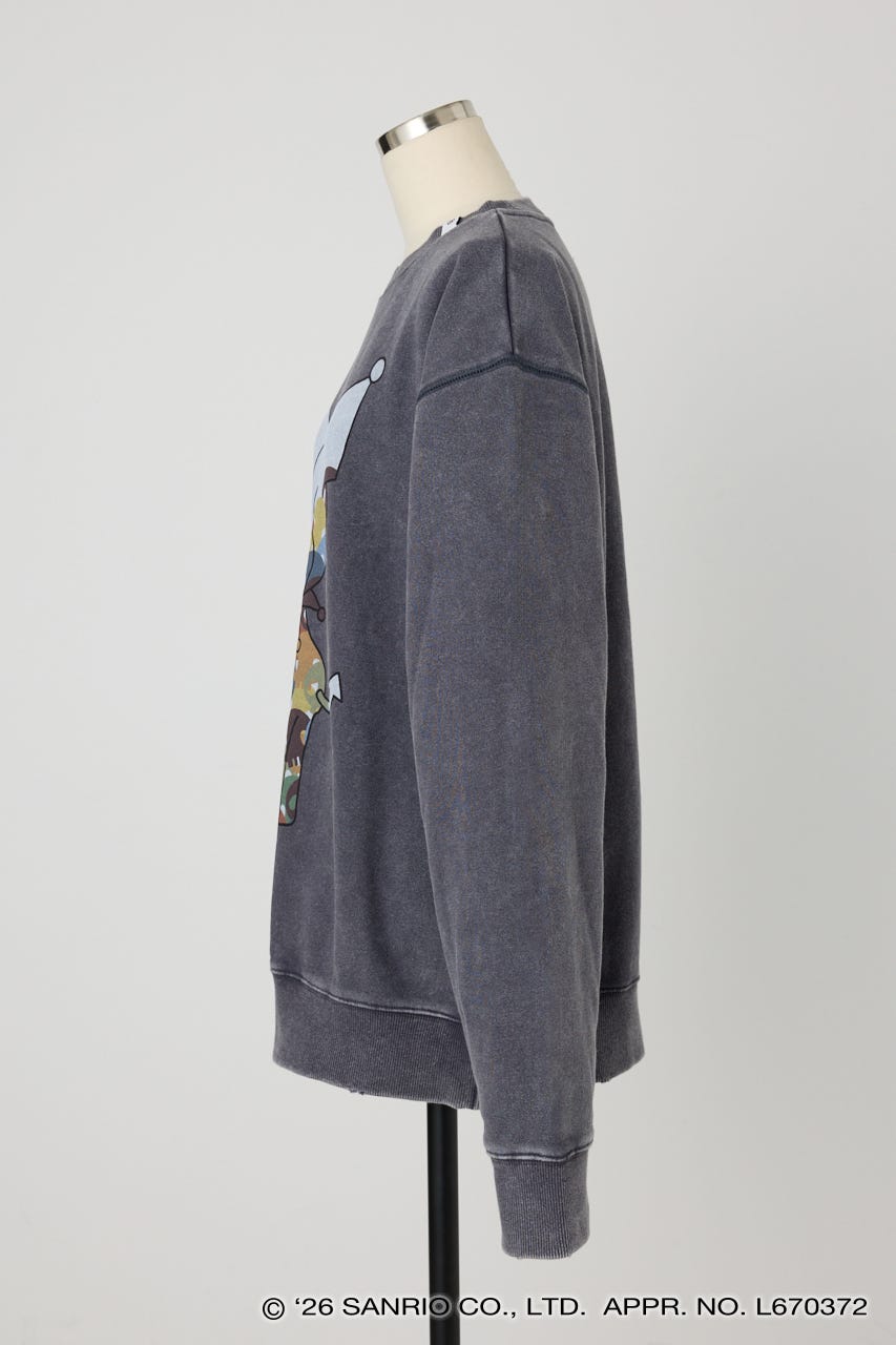 【REPLIC＠RT】BLACK KUROMI クルーネックスウェット C.GRY M