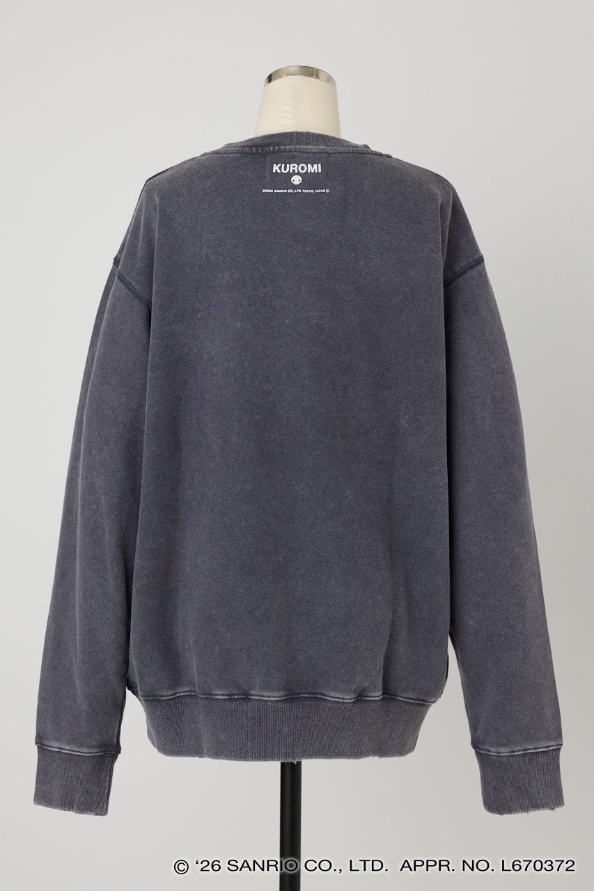 【REPLIC＠RT】BLACK KUROMI クルーネックスウェット C.GRY M