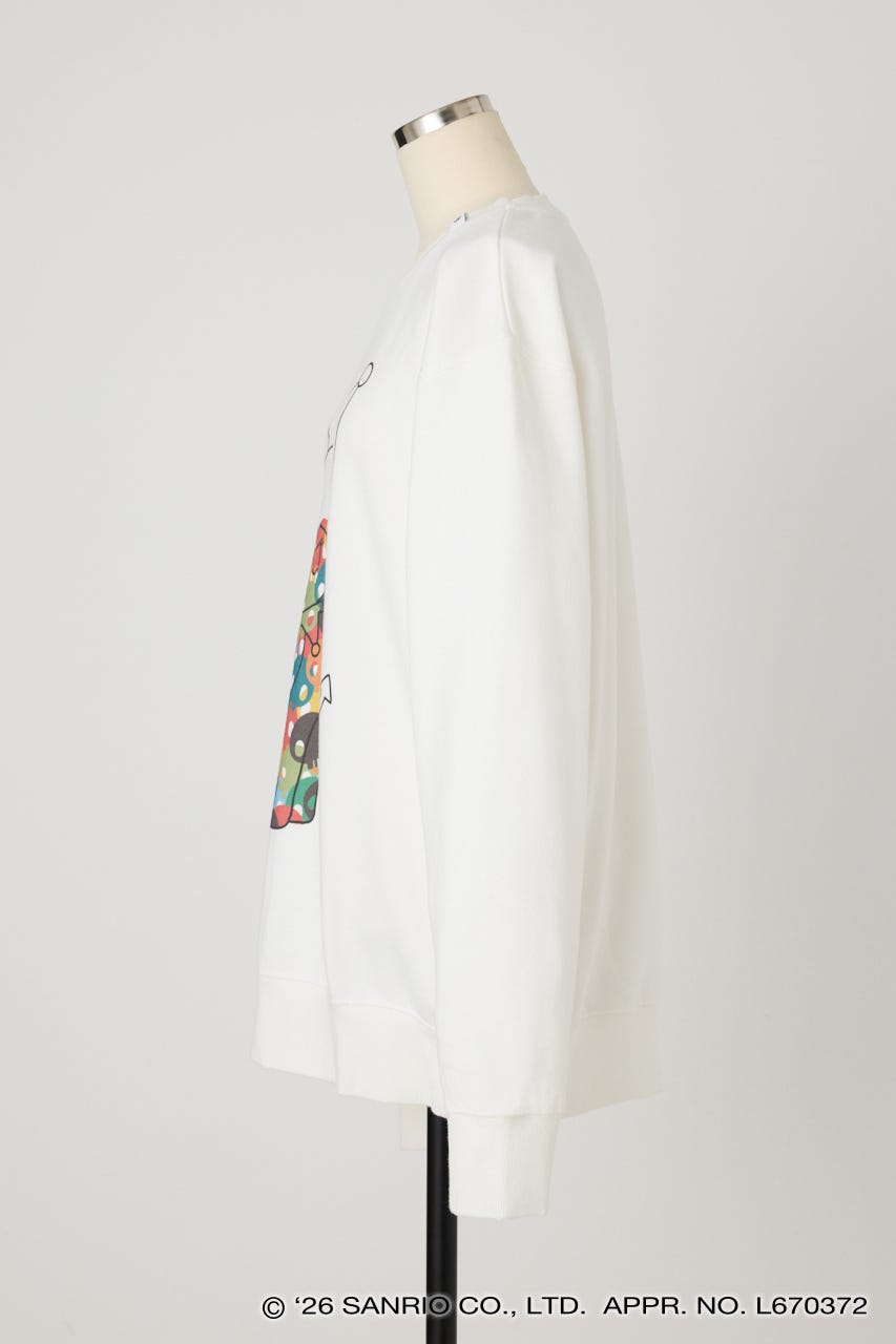 【REPLIC＠RT】BLACK KUROMI クルーネックスウェット WHT M