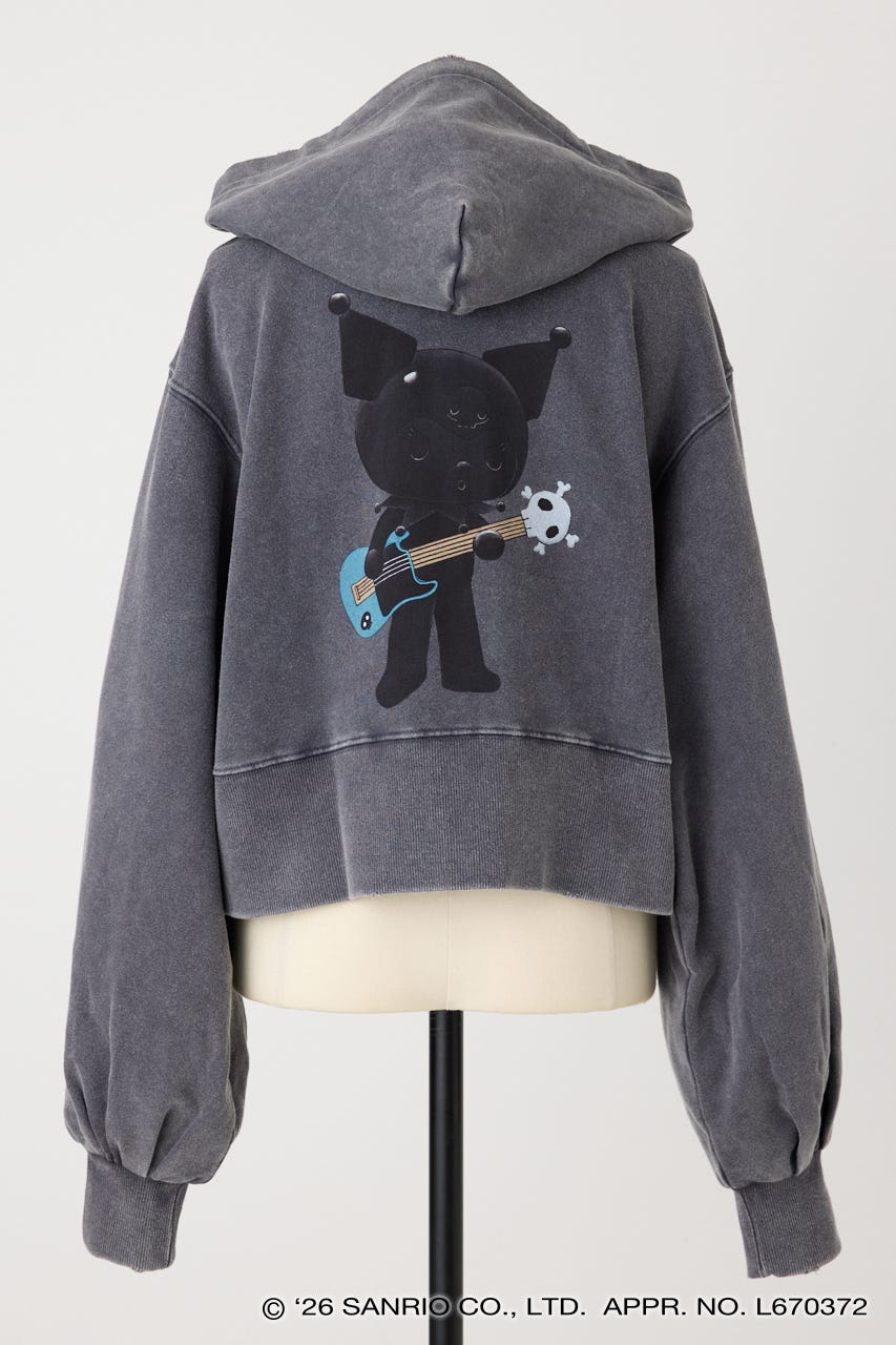 【REPLIC＠RT】BLACK KUROMI GUITAR ジップパーカー C.GRY FREE