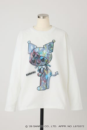 【TRIPPY MIKIO ART】KUROMI SPRAY ART ロングスリーブシャツ