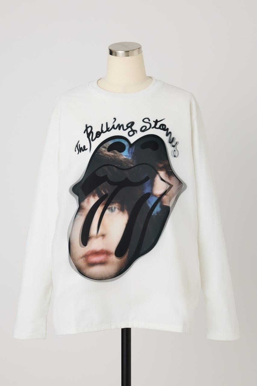 【TRIPPY MIKIO ART】ROLLING STONES LIPS ロングスリーブシャツ WHT S