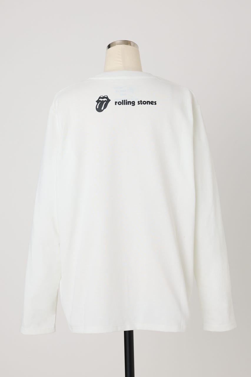 【TRIPPY MIKIO ART】ROLLING STONES LIPS ロングスリーブシャツ WHT S