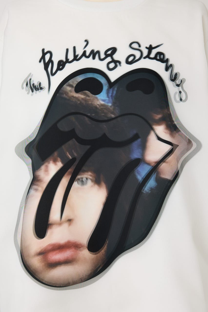 【TRIPPY MIKIO ART】ROLLING STONES LIPS ロングスリーブシャツ WHT S