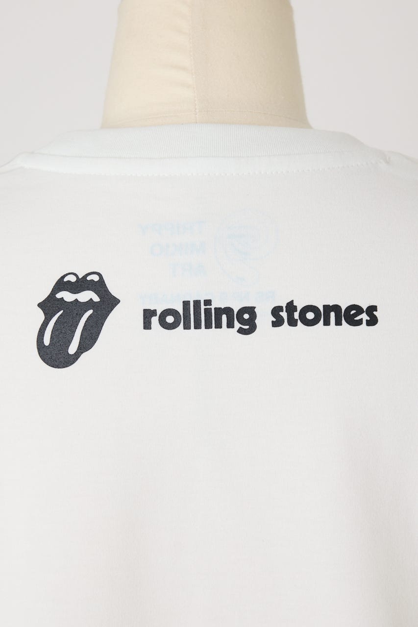 【TRIPPY MIKIO ART】ROLLING STONES LIPS ロングスリーブシャツ WHT S