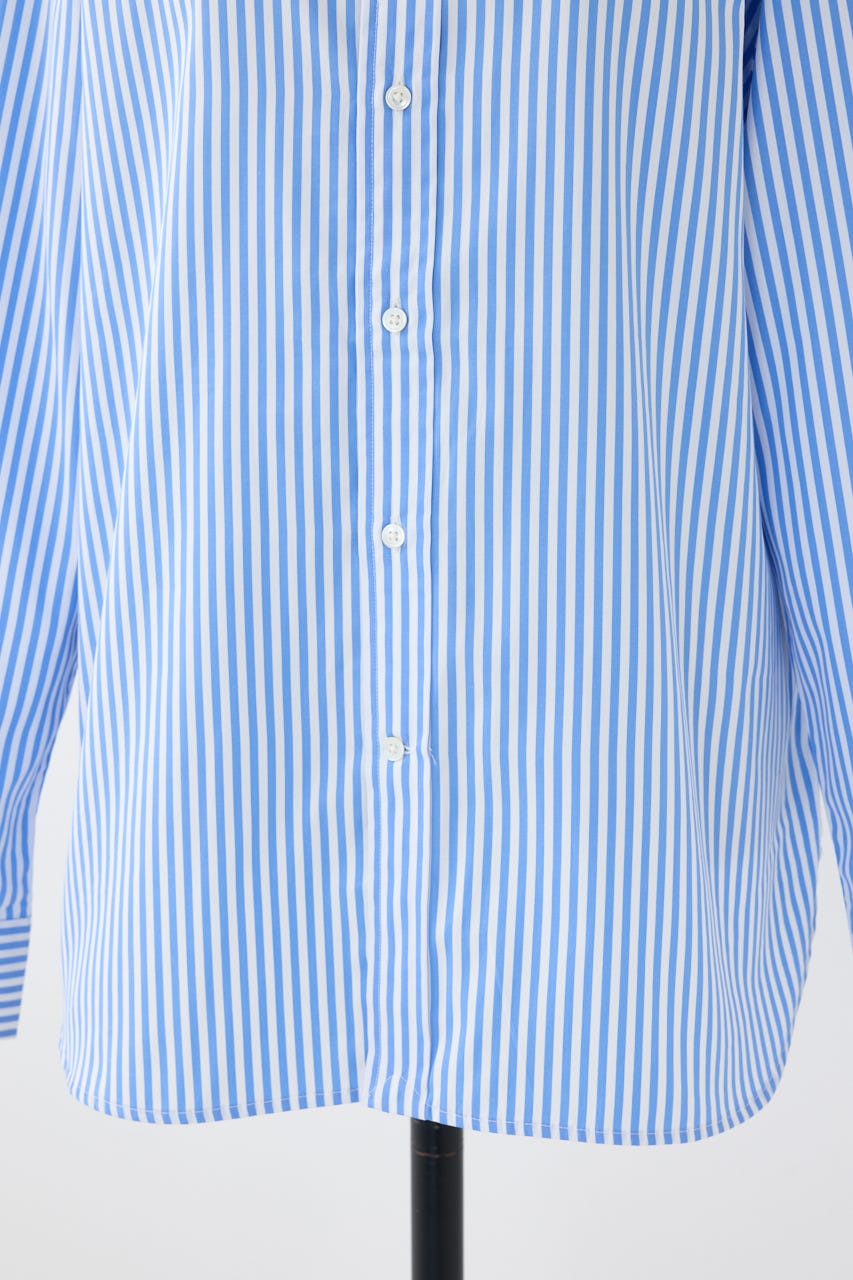 【POLO RALPH LAUREN】ストライプド ポプリン シャツ BLU S