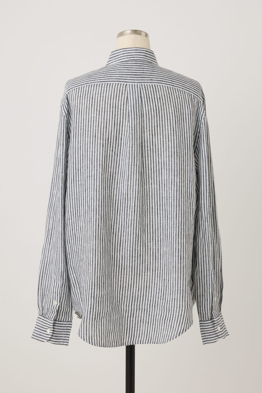 【POLO RALPH LAUREN】クラシック フィット リネン シャツ 柄BLK M
