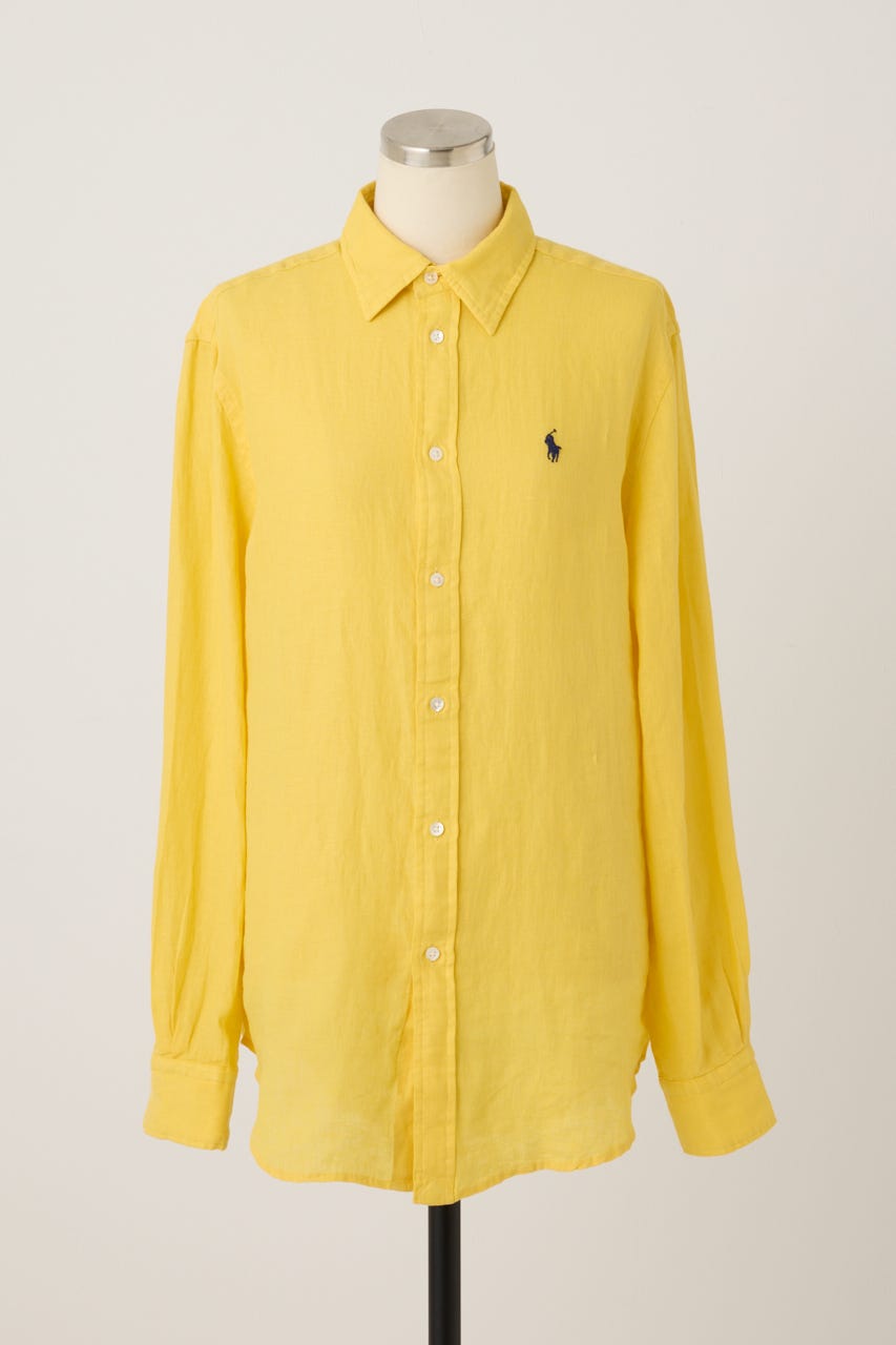 【POLO RALPH LAUREN】クラシック フィット リネン シャツ YEL M