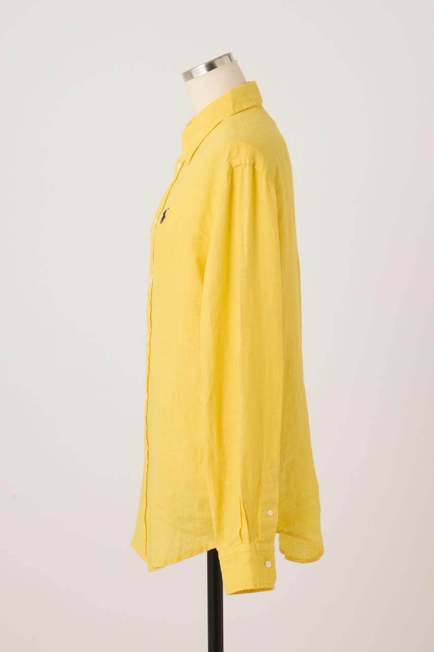 【POLO RALPH LAUREN】クラシック フィット リネン シャツ YEL M