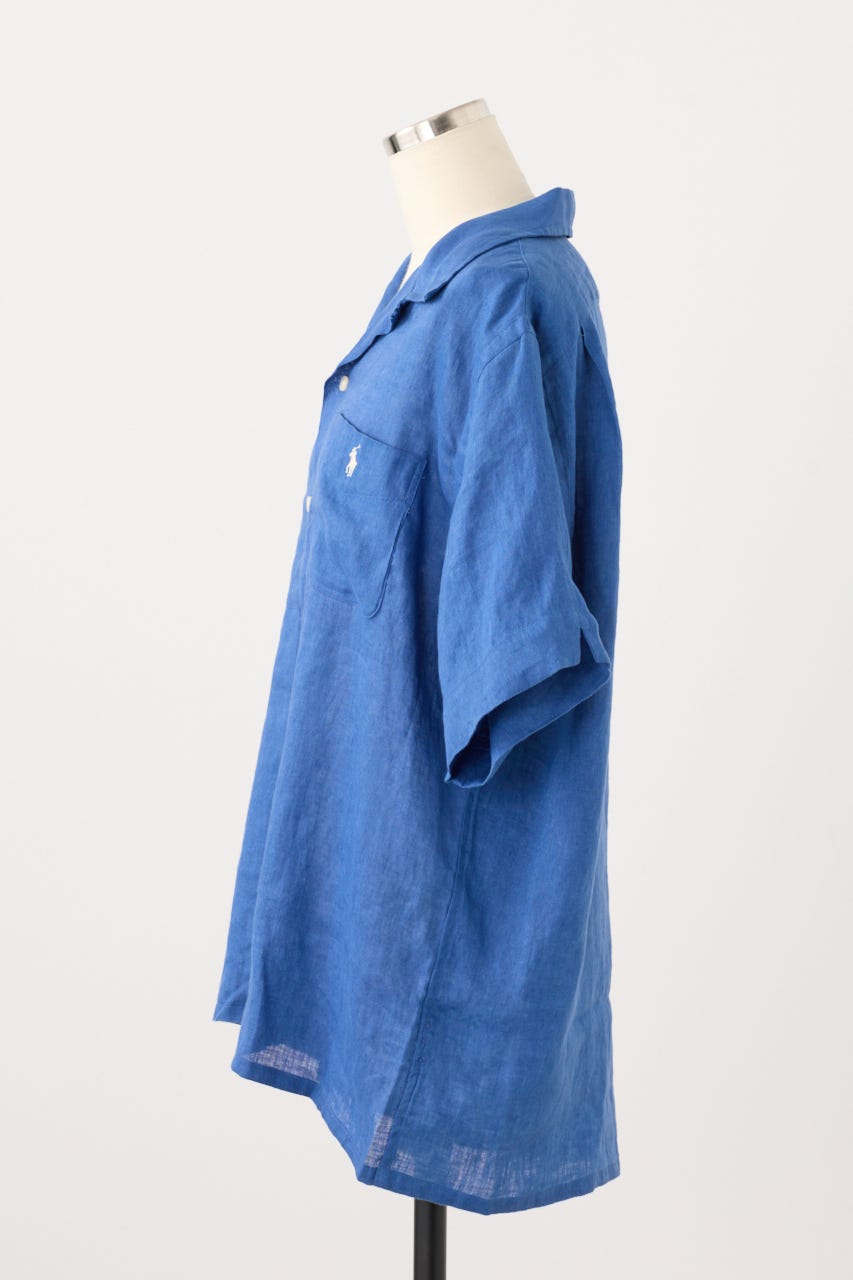 【POLO RALPH LAUREN】リネン ショートスリーブ シャツ D/BLU M