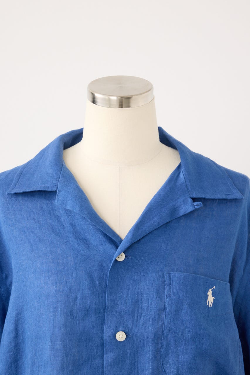 【POLO RALPH LAUREN】リネン ショートスリーブ シャツ D/BLU M