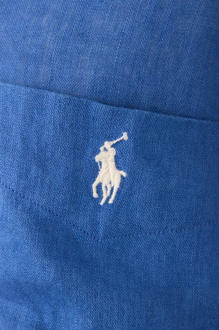 【POLO RALPH LAUREN】リネン ショートスリーブ シャツ D/BLU M