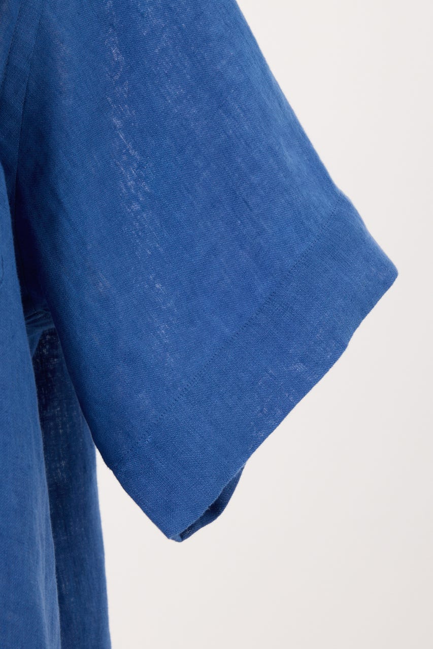 【POLO RALPH LAUREN】リネン ショートスリーブ シャツ D/BLU M