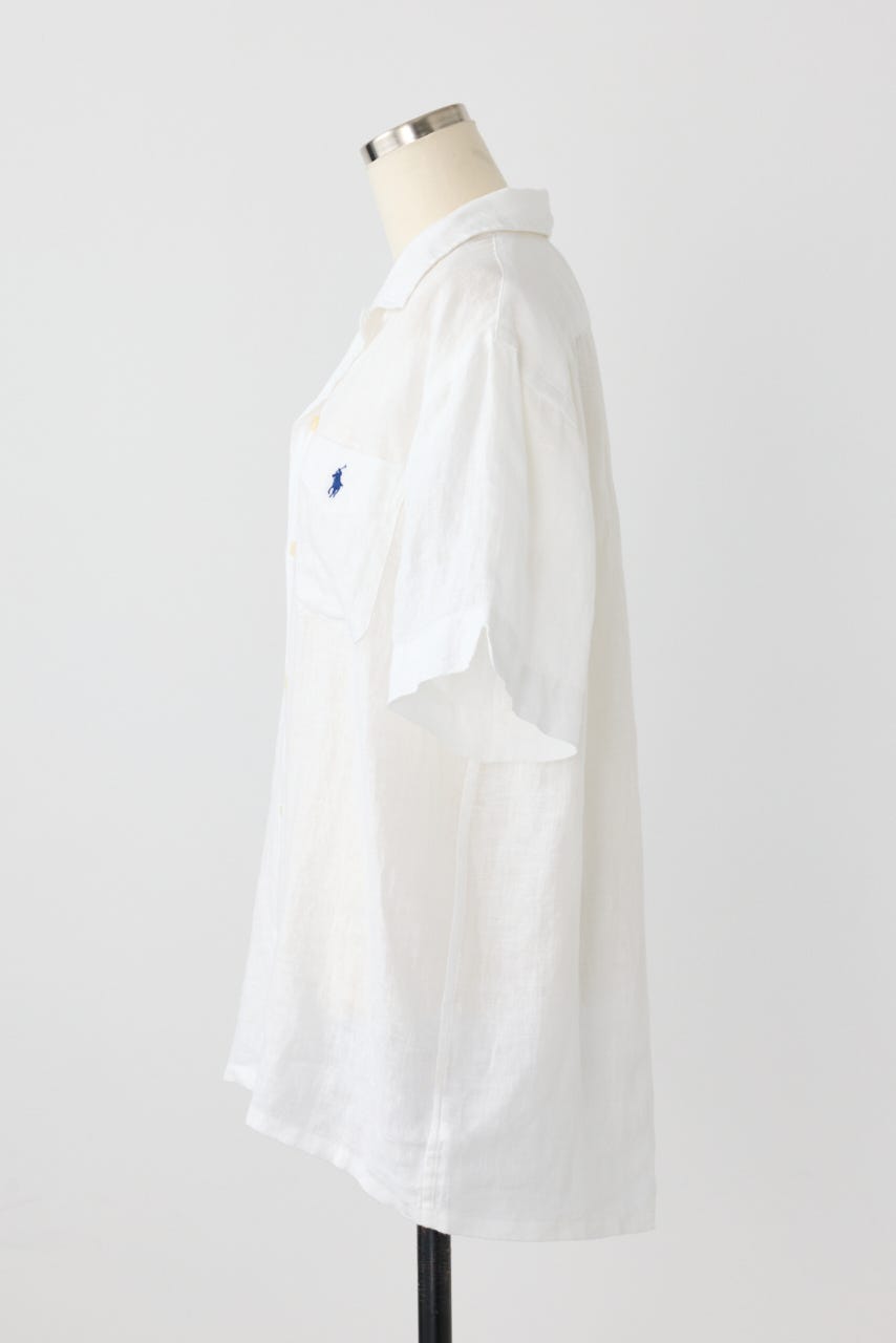 【POLO RALPH LAUREN】リネン ショートスリーブ シャツ WHT M