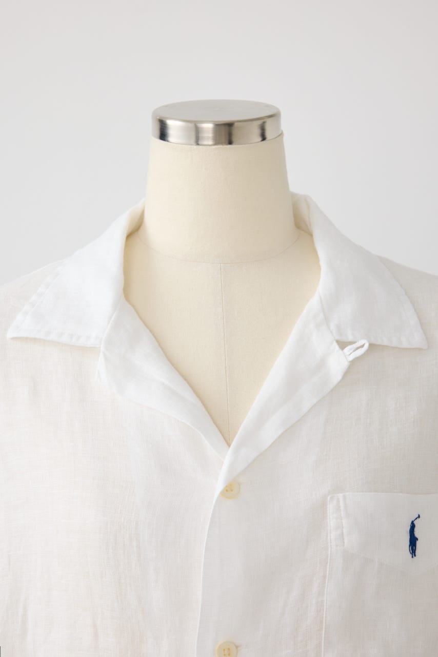 【POLO RALPH LAUREN】リネン ショートスリーブ シャツ WHT M