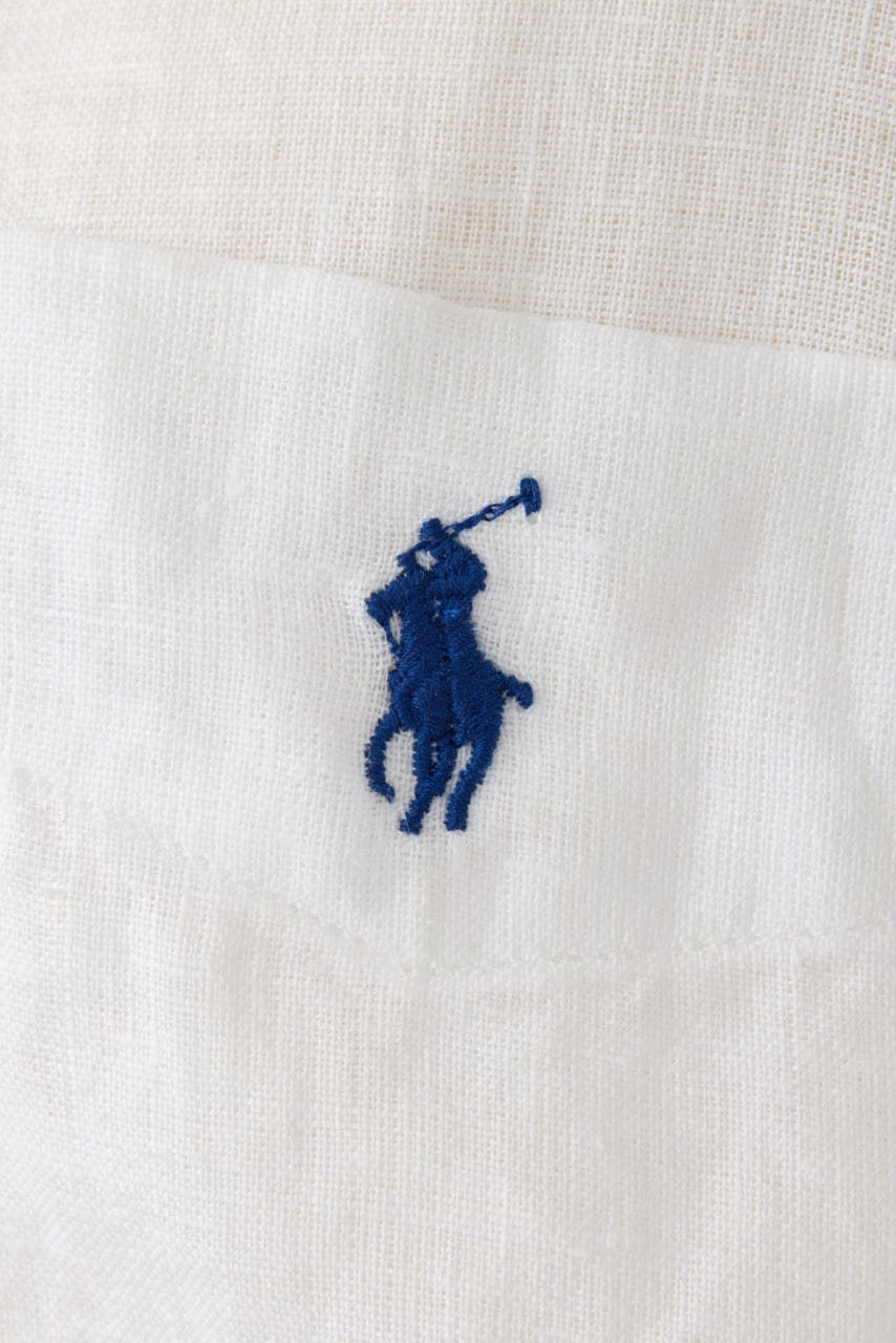 【POLO RALPH LAUREN】リネン ショートスリーブ シャツ WHT M