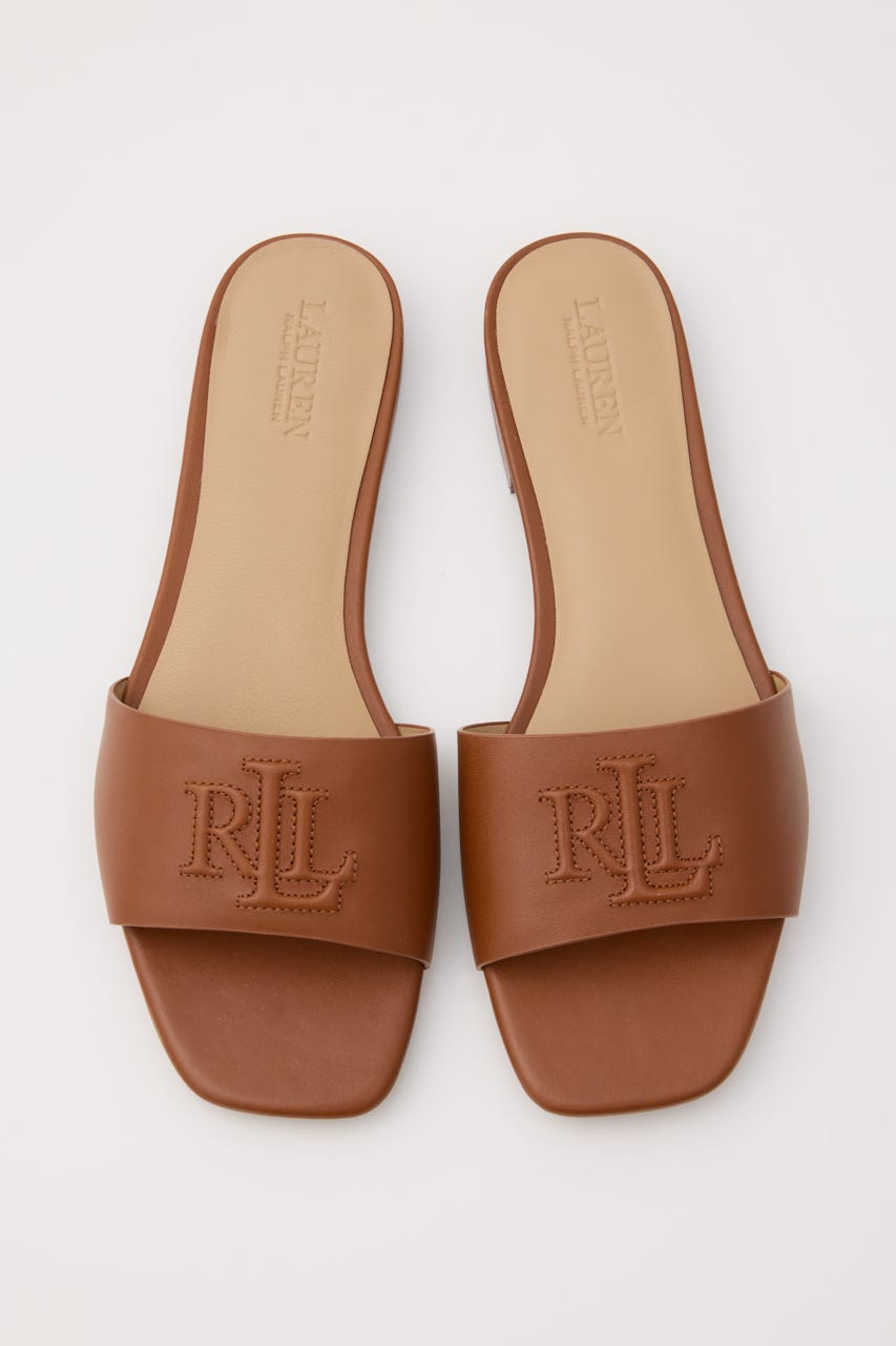 【POLO RALPH LAUREN】Everley スライド サンダル BRN M