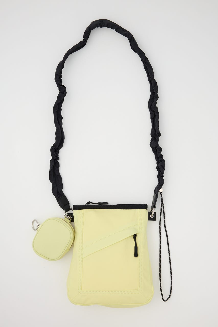 【SHEL'TTER SELECT】ミニポーチ付ギャザーショルダーナイロンバッグ L/YEL FREE