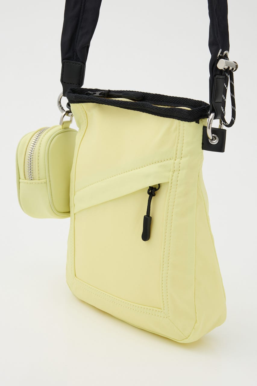 【SHEL'TTER SELECT】ミニポーチ付ギャザーショルダーナイロンバッグ L/YEL FREE