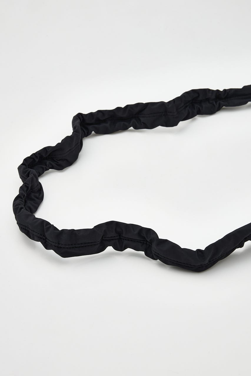 【SHEL'TTER SELECT】ミニポーチ付ギャザーショルダーナイロンバッグ WHT FREE