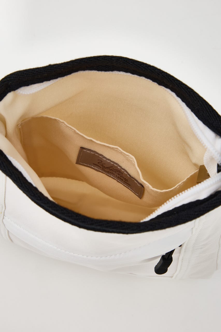 【SHEL'TTER SELECT】ミニポーチ付ギャザーショルダーナイロンバッグ WHT FREE