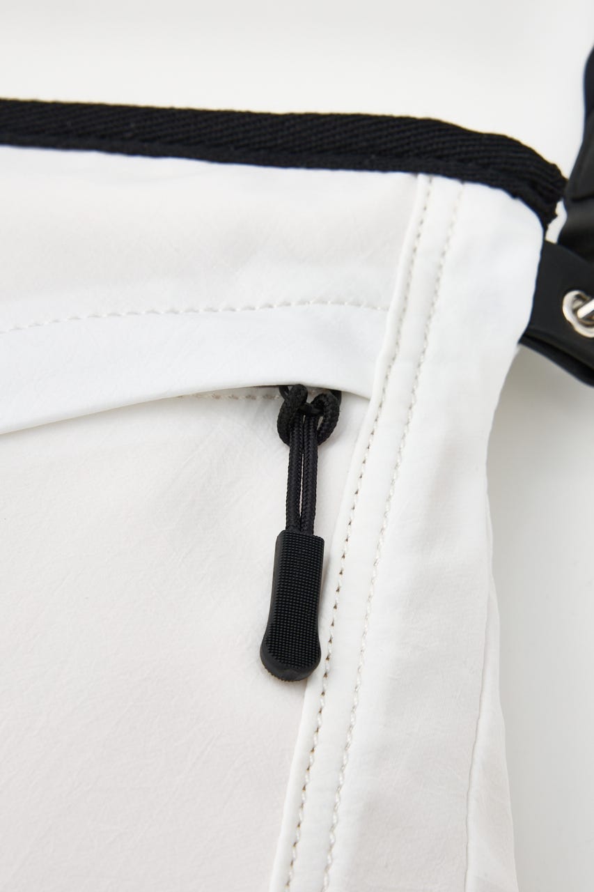 【SHEL'TTER SELECT】ミニポーチ付ギャザーショルダーナイロンバッグ WHT FREE