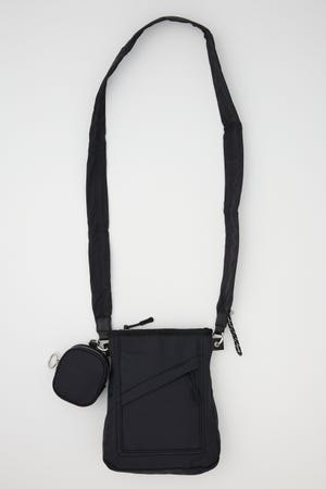 【SHEL'TTER SELECT】ミニポーチ付ギャザーショルダーナイロンバッグ