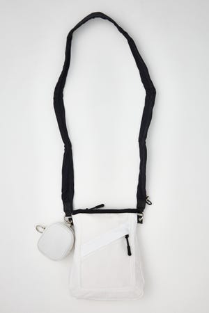 【SHEL'TTER SELECT】ミニポーチ付ギャザーショルダーナイロンバッグ