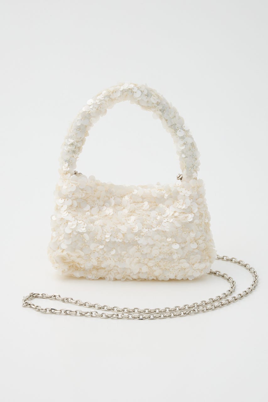 【SHEL'TTER SELECT】スパンコール2wayバッグ WHT FREE