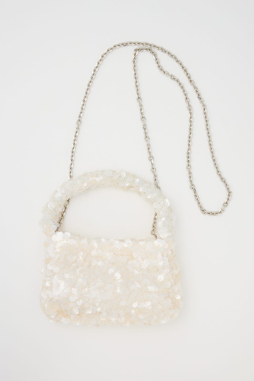 【SHEL'TTER SELECT】スパンコール2wayバッグ WHT FREE