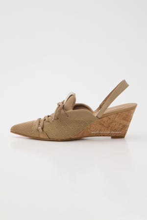 【MAISON MAVERICK PRESENTS】ニットレースアップ スニーカーウェッジミュール