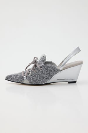 【MAISON MAVERICK PRESENTS】ニットレースアップ スニーカーウェッジミュール