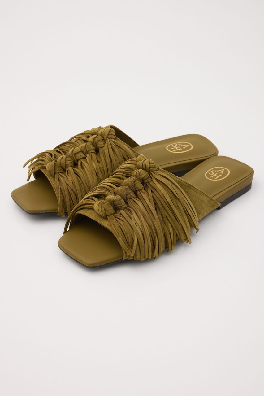【ASH】BRIGITTE フリンジサンダル KHA 40