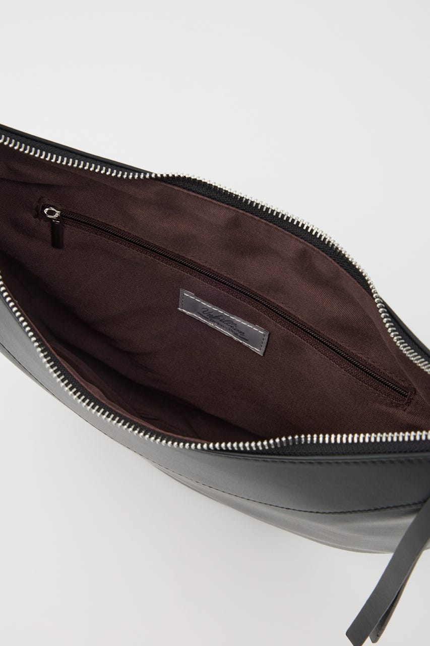 【SHEL'TTER SELECT】ハーフムーンコードハンドルショルダーバッグ BLK FREE