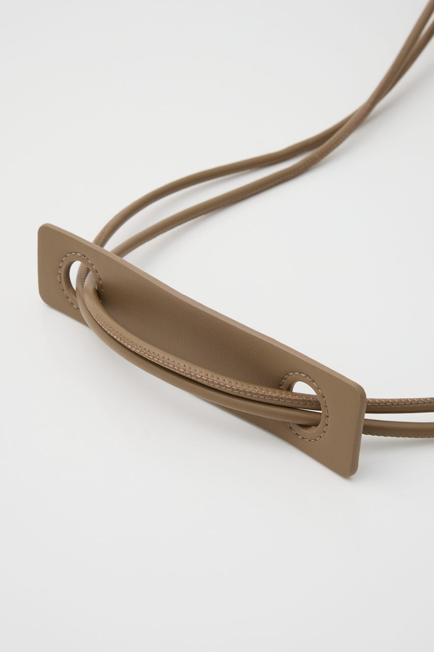 【SHEL'TTER SELECT】ハーフムーンコードハンドルショルダーバッグ BRN FREE