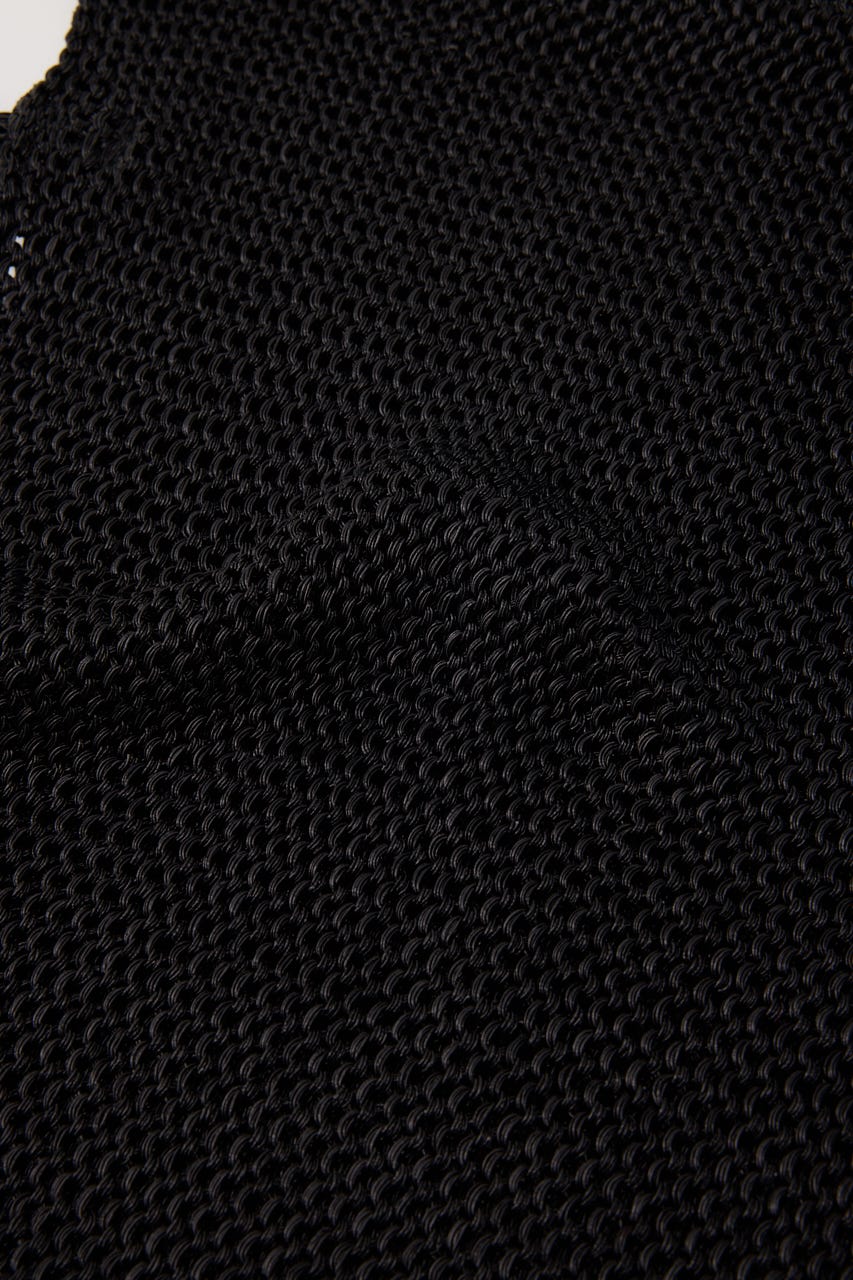 【SHEL'TTER SELECT】ラメ糸編みトートバッグ BLK FREE