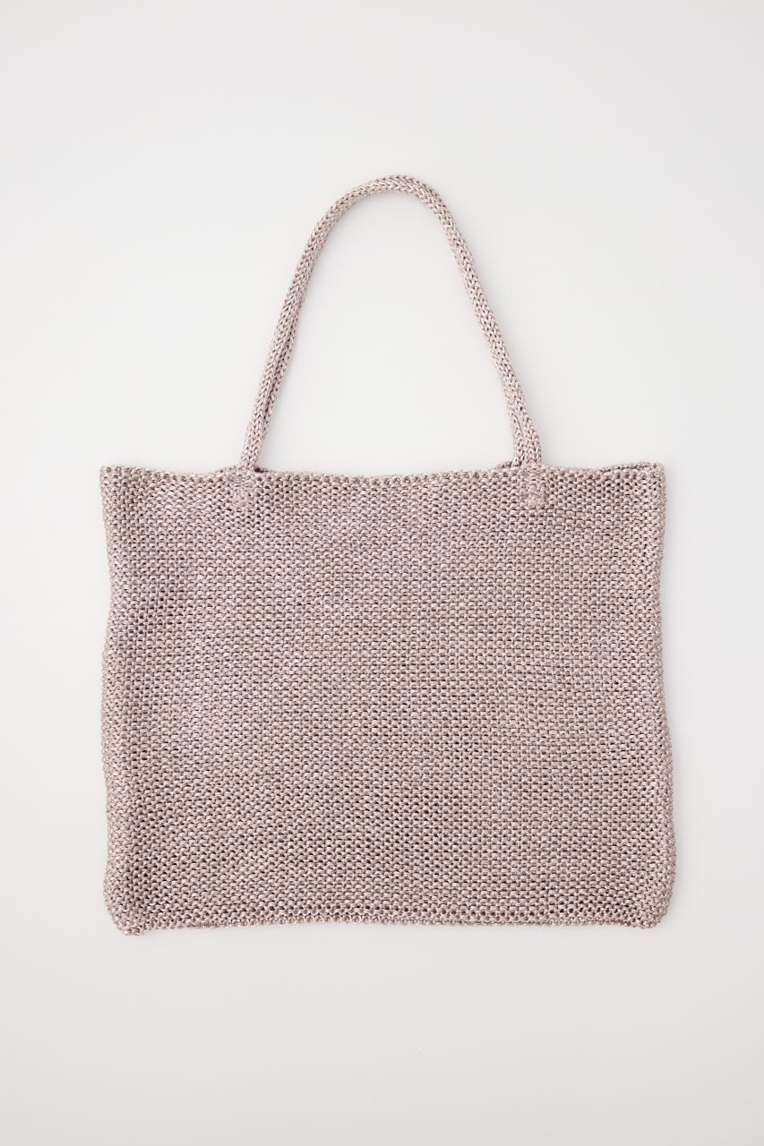 【SHEL'TTER SELECT】ラメ糸編みトートバッグ PNK FREE